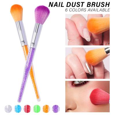 Crystal Long Handle Nail  Brushes Nails Makeup Brushes Remove Dust Powder Manicure Brush Nail Art