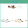 Geometric Hexagon Sunglasses For Men And Women Uv400 No Frame Fashion Outdoor Protection