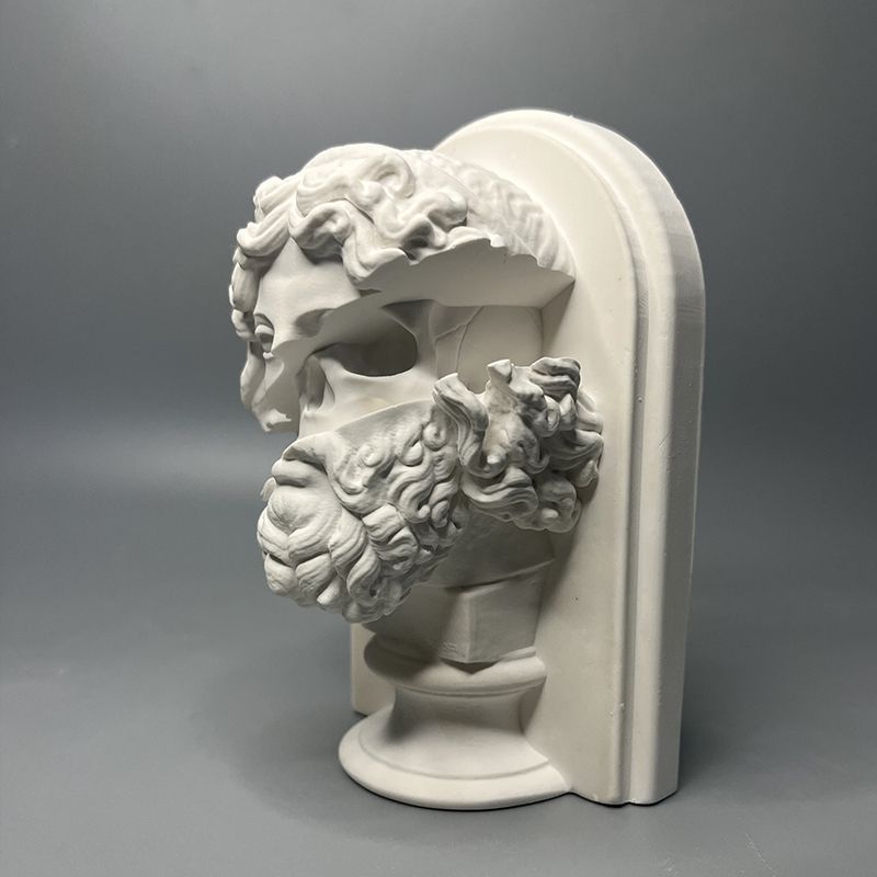 Zeus Statue European Retro Roman Mythology Plaster Sculpture Creative Art Decor Desktop Ornament Gift for Office Home Collection