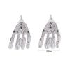 Cool Skeleton Hand Stud Earrings Gothic Halloween Skull Ear Studs Skeleton Earrings Studs  Hipster