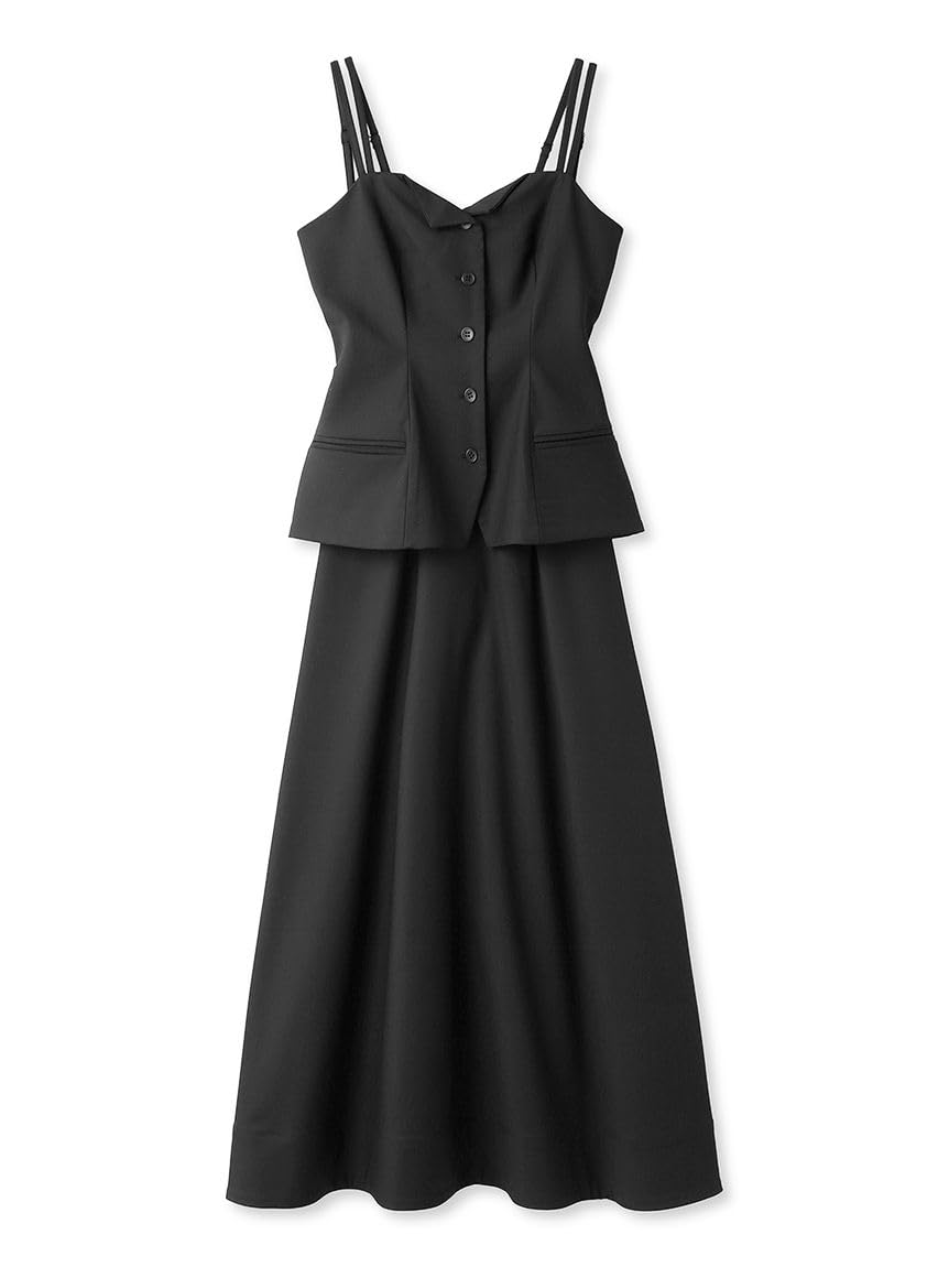 

Snidel Women s Corset Jumper Skirt SWFO241071, Black