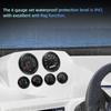 Black 85mm GPS Speedometer 80MPH Waterproof 6 Gauge Kit Fit Car Boat Marine Gasolines Vehicle Tachometer Water Temp Fuel Gauges