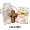 A Pocket-Sized Sanctuary Wooden Pocket with Drawstring Bag with Pouch Pocket-Sized Wooden Pocket Cross Gift DIY Craft Card