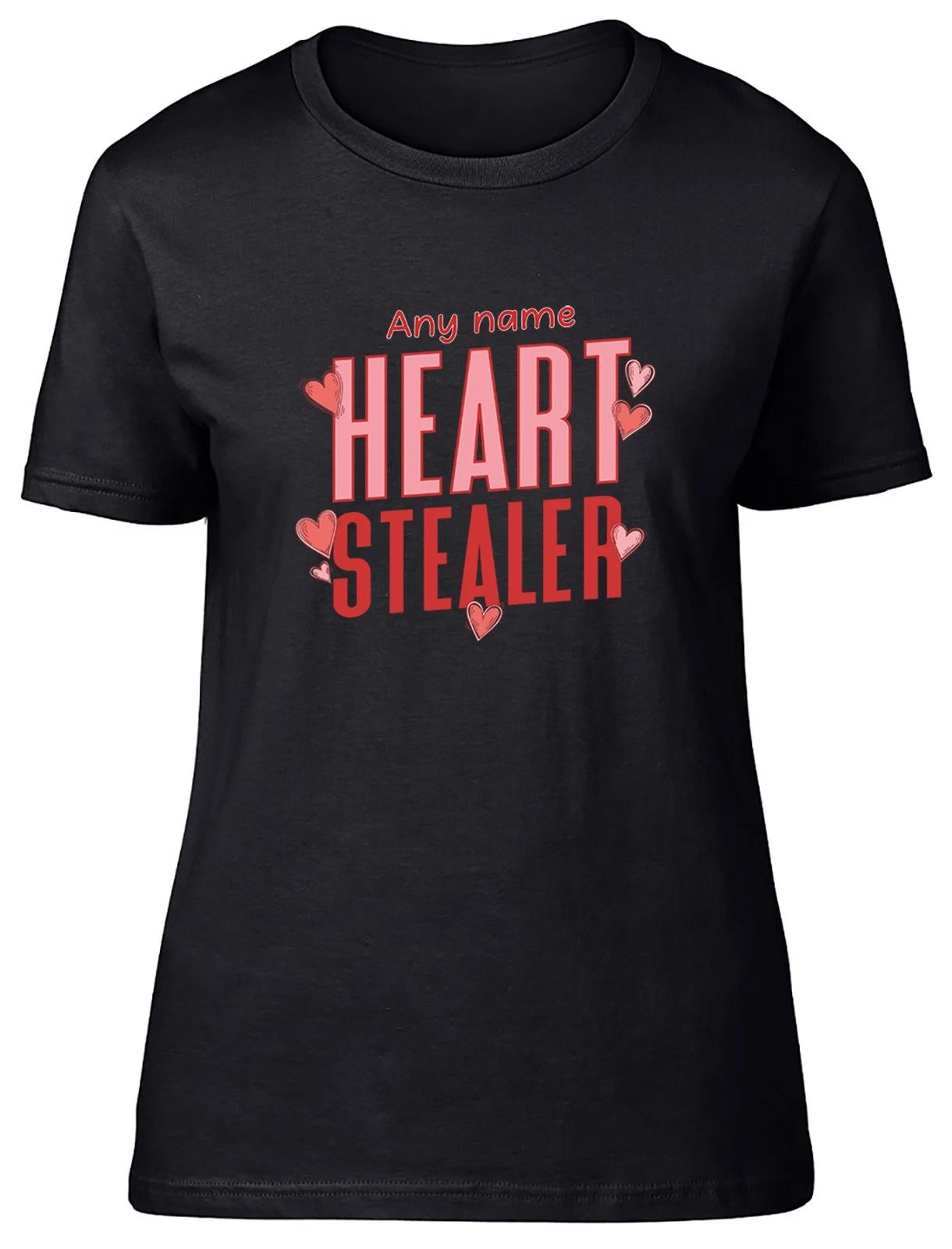 Personalised Heart Stealer Valentine s Womens T-Shirt Ladies Gift Tee XXXXL