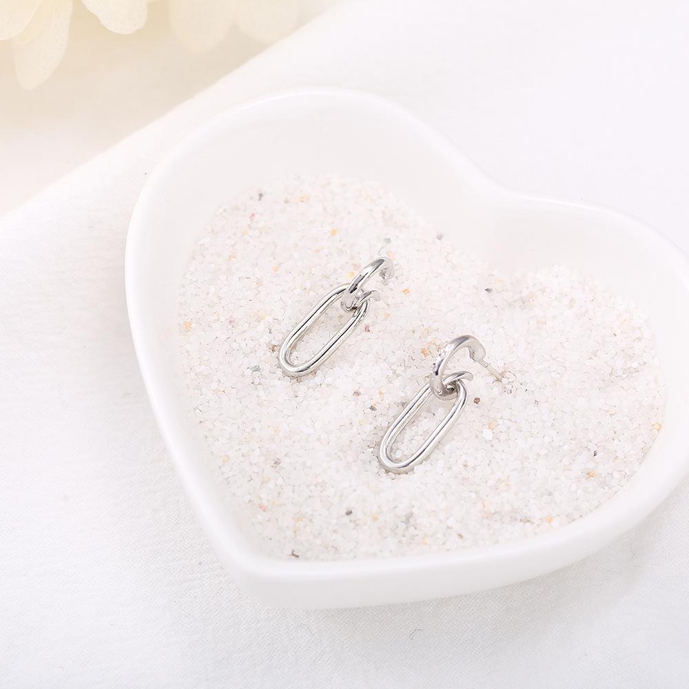 

Минималистичные овальные серьги-пусеты из серебра 925 пробы для женщин серебряный