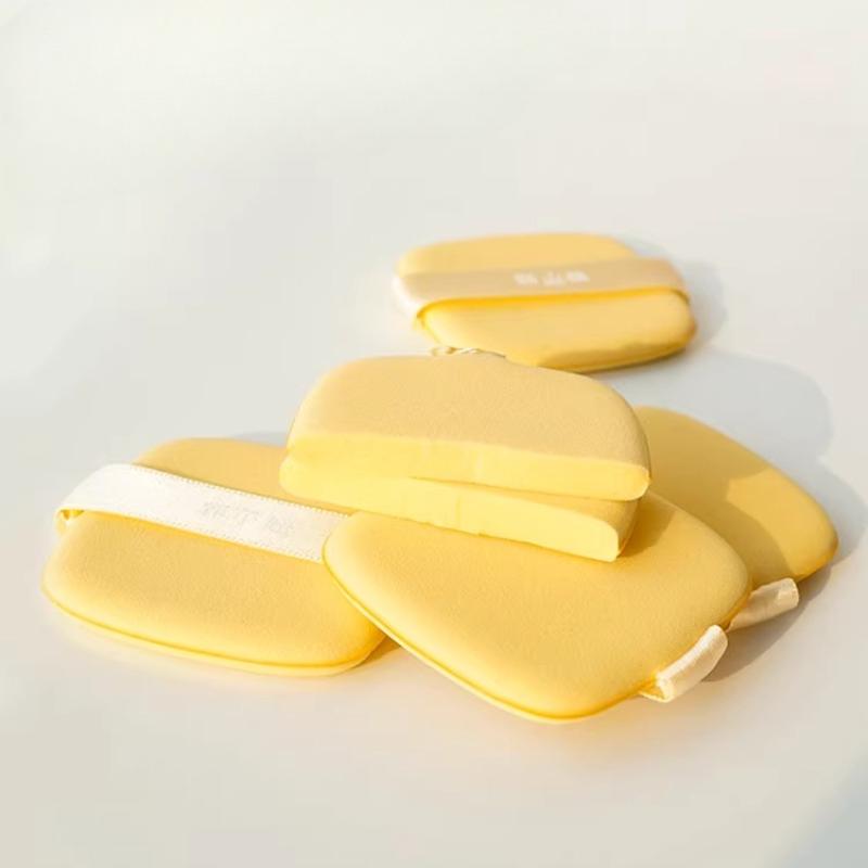 GUOXIAONIU 6PCS Butter puff air cushion biscuit becomes bigger when encountering water, super soft liquid foundation makeup tool