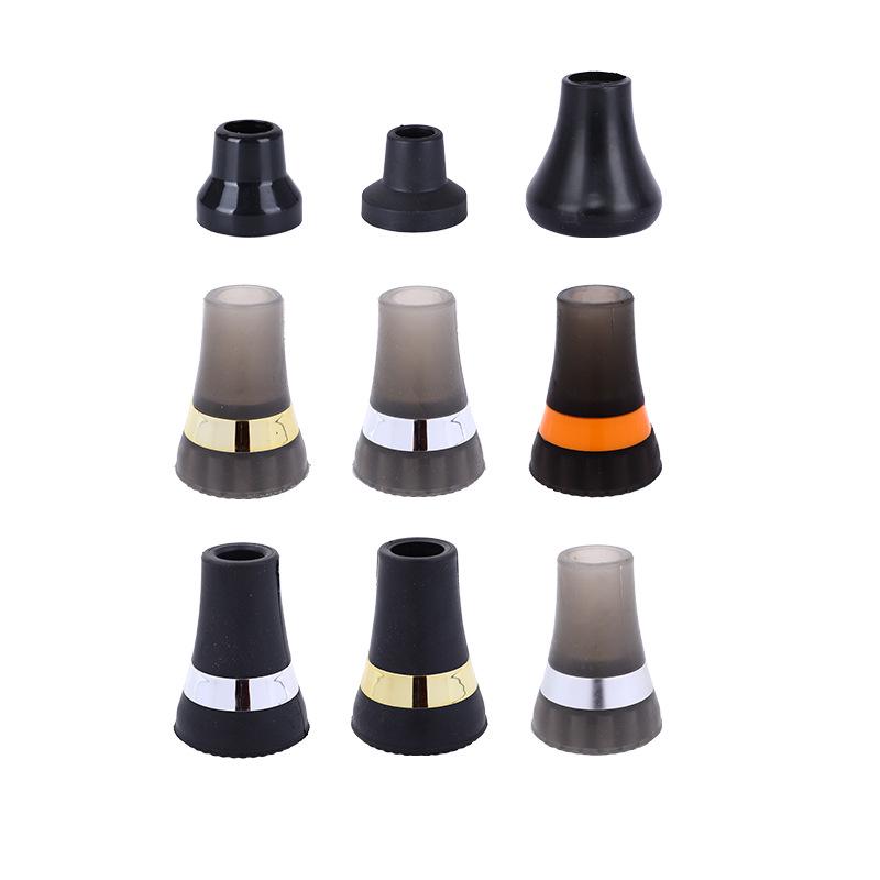 Multi-spec Anti-Slip Rubber Cane Tip for Elderly Walking Sticks - Tripod & Quadruped Foot Covers