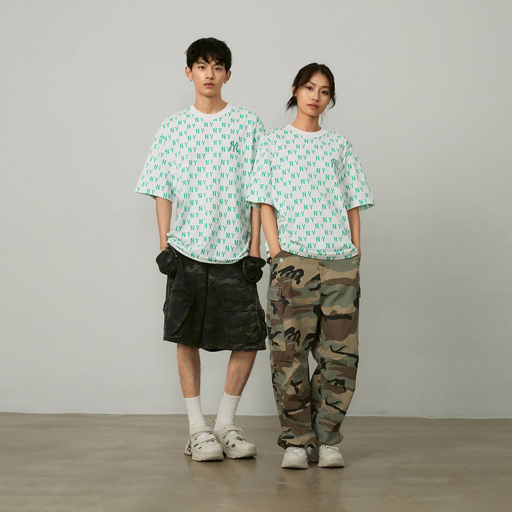 New MLB New York Yankees T Shirts Unisex Ecru 3ATSM1143-50WHS