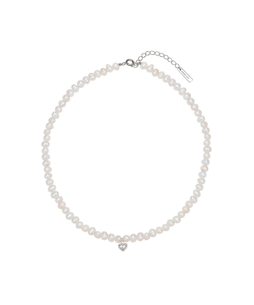 Findelise 925 New Freshwater Pearl Single Strand W Heart Necklace