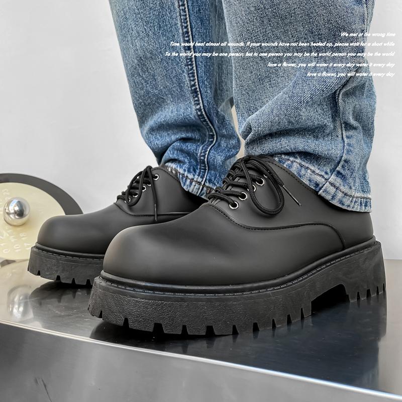 Jarní nové světlé kožené boty s velkou hlavou Pánské boty pro volný čas Pánské malé kožené boty 39-44