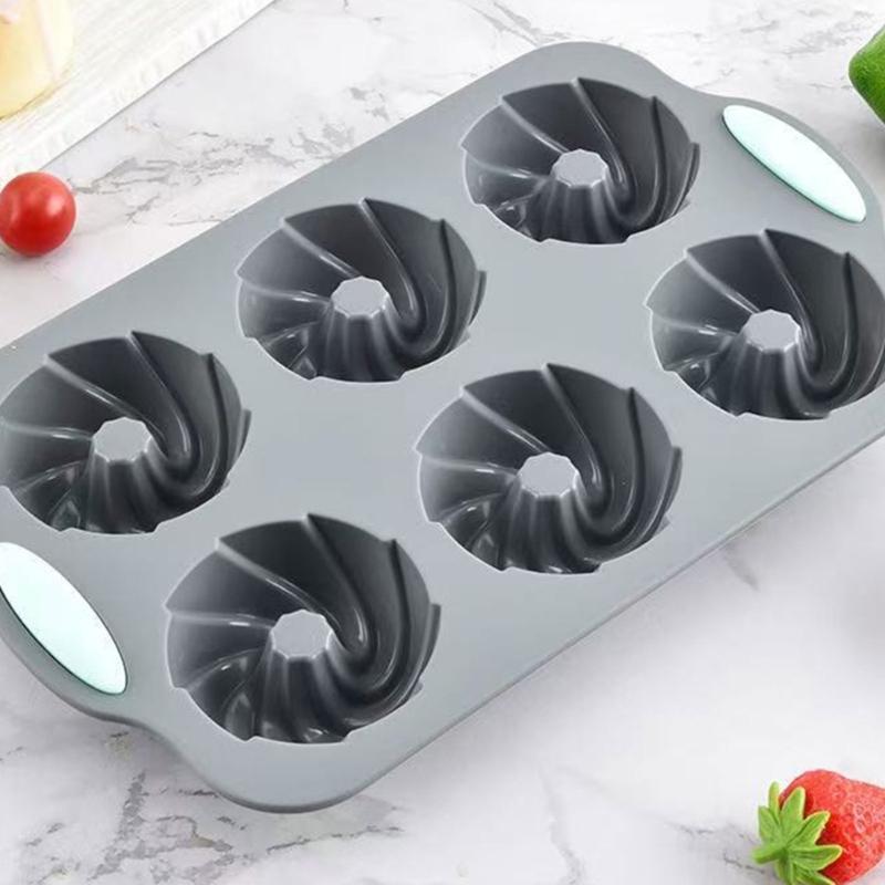 Heat Resistant Silicone Fluted Tube Cake Molds for Oven Microwave Baking Pan with Easy Releases Dishwasher Safe Design