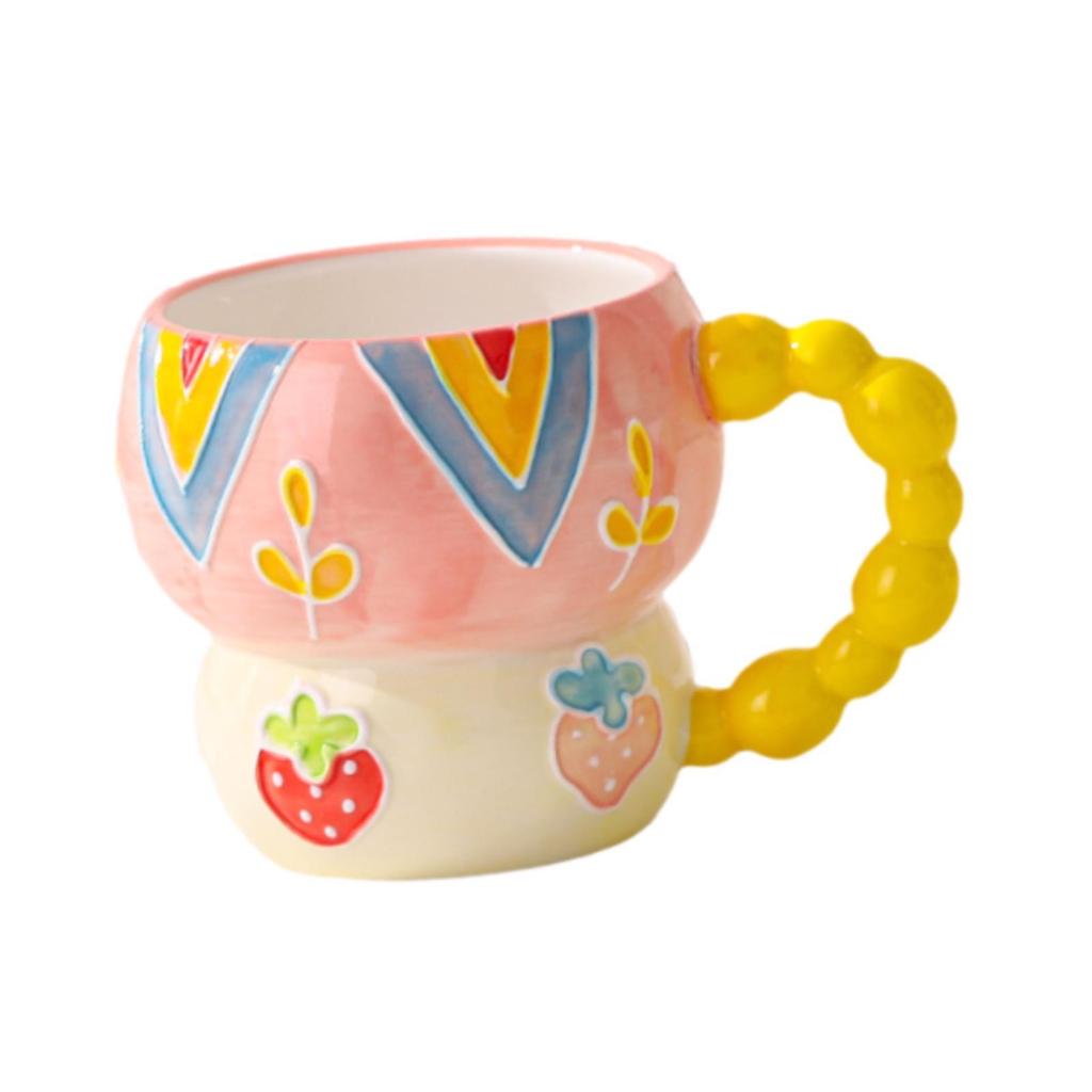 Porcelánový hrnek na kávu, hrnek na cereálie pro domácí kuchyni, pohár na vodu, hrnek na ovesnou kaši, snídaňový hrnek na čaj, ovoce, latte, kávu, mléko