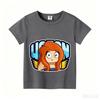 Wojans T-shirt s anime motivem, kulatý výstřih, dětské oblečení s krátkým rukávem, letní bavlněná trička, trička pro kluky a holky, dárek k narozeninám