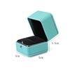 European Romantic Blue Leather Jewelry Gift Box Ring Box Necklace Pendant Box Ring Packaging Storage Ring Hot Sale