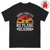RC Plane Season Graphic Tee, Aviation Hobbyist Classic Cotton Shirt, Model Flying Casual Top, RC Pilot Crew Neck Tee