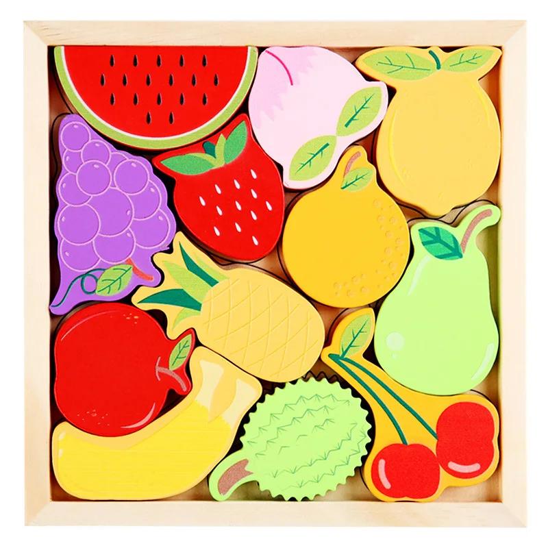 High-Quality 1Pc 16.6Cm/6.54In Youngsters High-Quality Wooden High-Quality 3D High-Quality Puzzle High-Quality Animal High-Quality Fruit