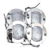 4 Pcs LED Boat Light 12V Round Marine Lamp LED Transom Mount Light for Boat Deck