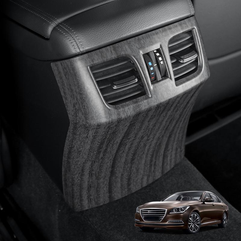 Wood Grain ABS Central Console Gear Shift Window Button Air Vent Cover For Genesis G80 DH 2015- Accessories LHD