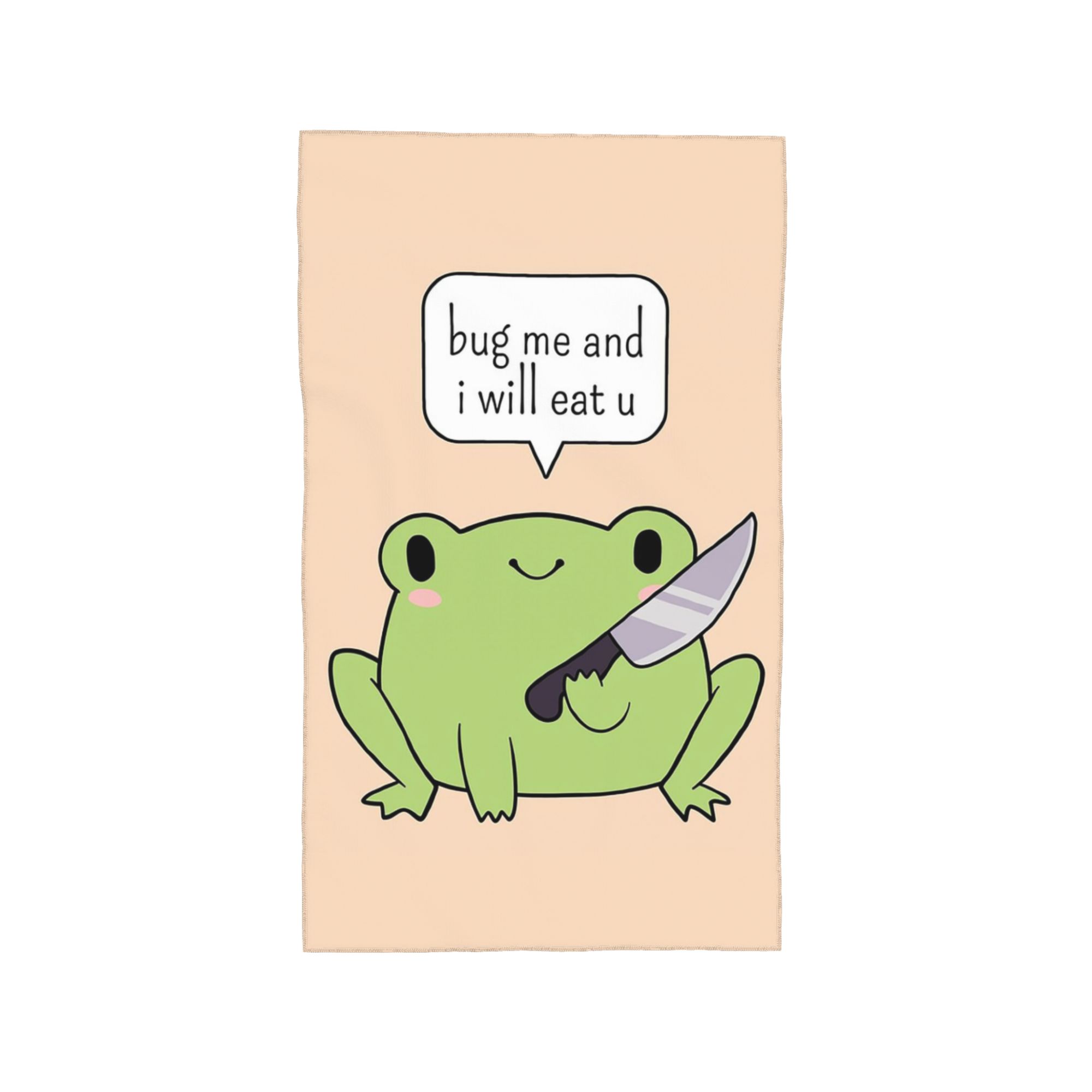 

Cute Frog With A Knife Soft Face Towel Quick Dry Pool Bath Cotton Towels Absorbent Quick W30*H60(CM)