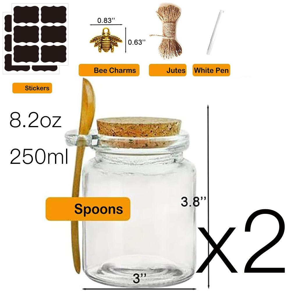 

Sugar Scrub Containers, Bath Salt Jar, Spice Jars with Bamboo Spoon, Body Scrub Containers, 8oz Sugar Scrub Jars Homemade Butter