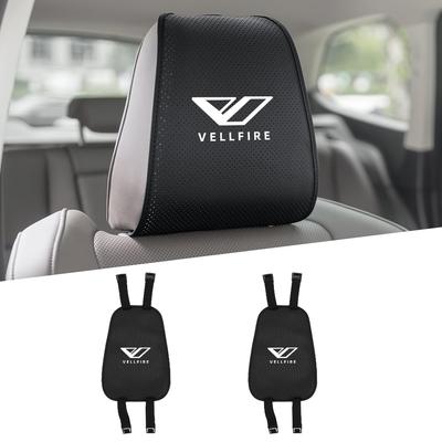 Set of 2 Vellfire Headrest Covers with Ventilation Holes for a Comfortable Neck Compatible with the 40 30 and 20 Series Design for Easy Installation