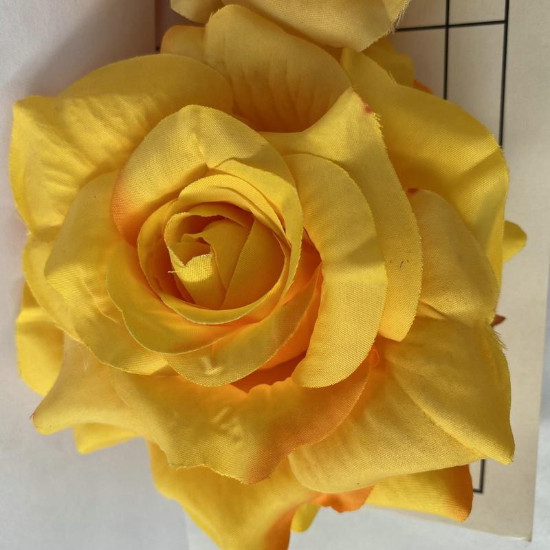 11cm Large Rose Head Imitation Flower Home Garden Potted Wedding Artificial Flower Wall Background Decorative Cloth Flower