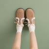 Krazing Pot Suede Fur Spring Autumn Winter Flats Lace Up Women Keep Warm Casual Shoes