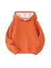 Kids' Fleece-Lined Autumn/Winter Hoodie - Solid Color, Loose Fit Pullover Jacket