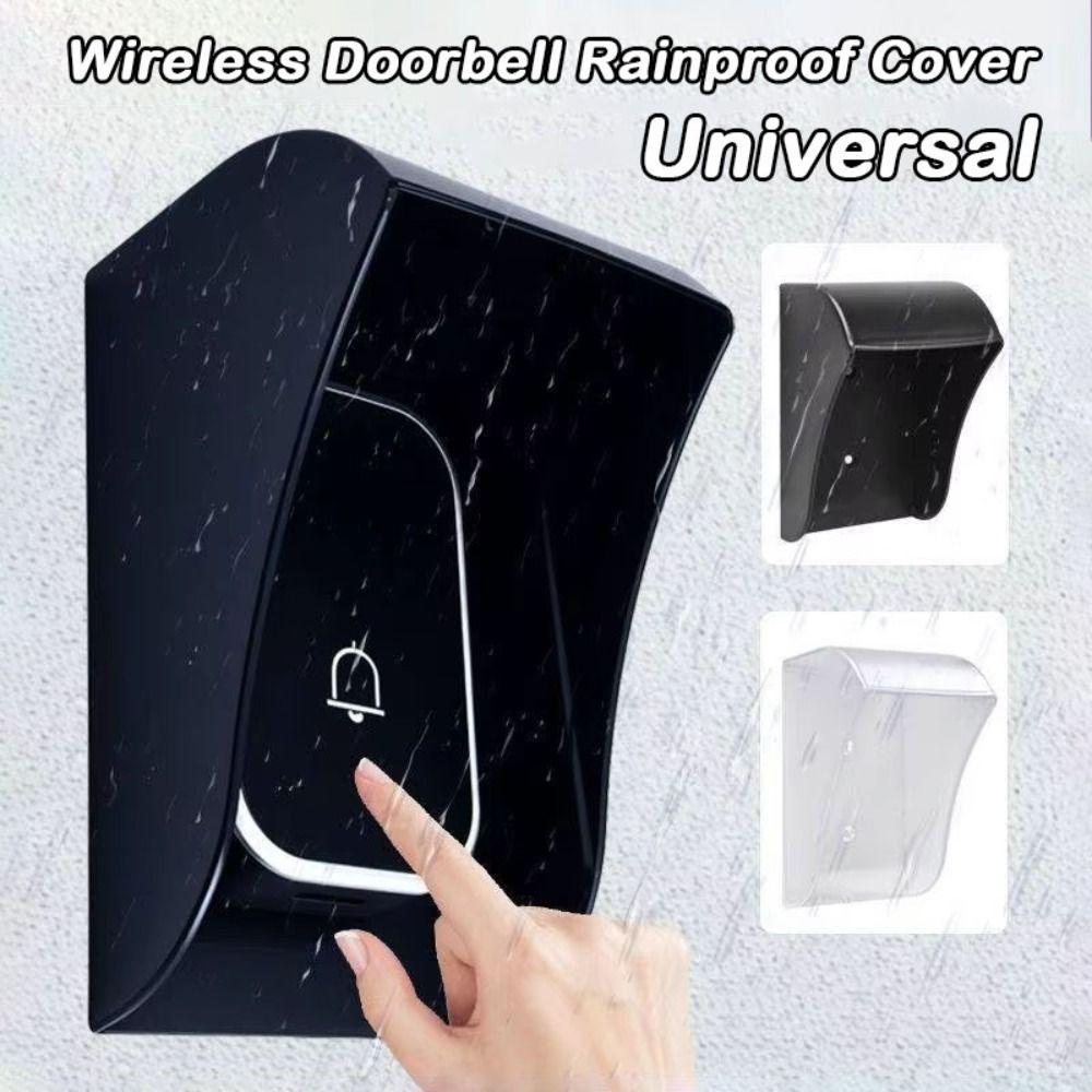 Plastic Wireless Doorbell Rainproof Cover Transparent Wireless Doorbell Cover  Outdoor