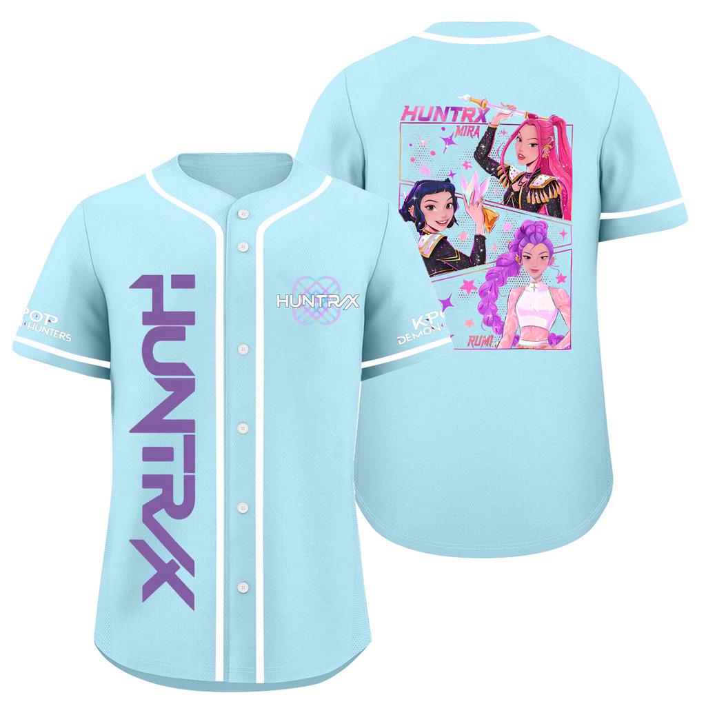 Children's Casual Cartoon Print Short-sleeved Baseball Jerseys Children's Sportswear Top