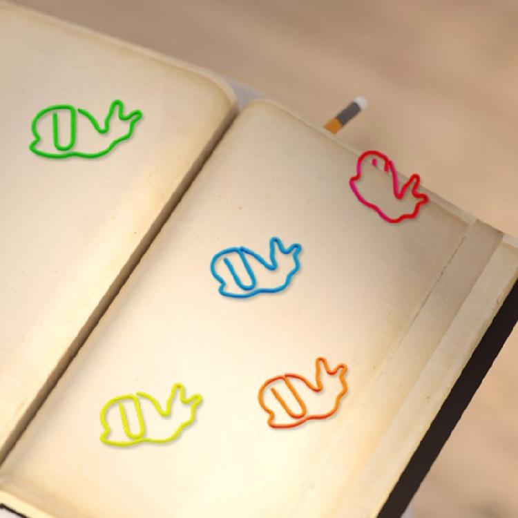 Creative Quality Metal Snail Shaped Paper Clips, Set Of 100 Multifunctional Office School Document Craft Accessories