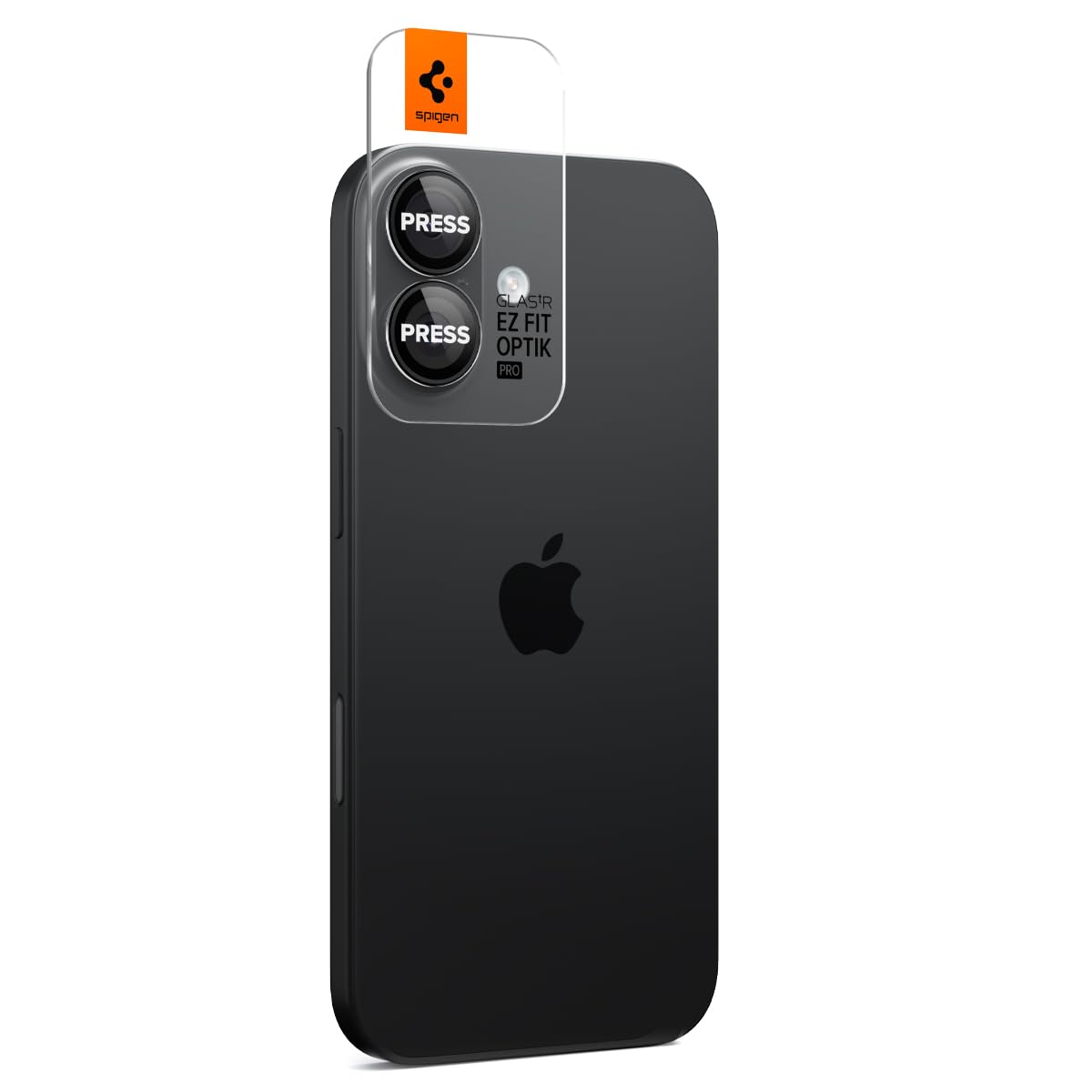 

Spigen iPhone 17 Camera Screen Compatible with iPhone 9H Hardness Tempered Lens Protector, 16/16 Plus, Glass, Black, Protector, 2-Pack (AGL07921) чёрный