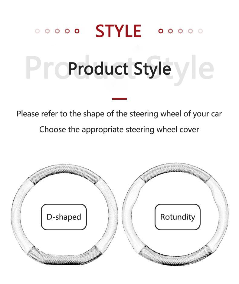 Carbon Fiber Nappa Leather Car Steering Wheel Cover Accessories For Kia K5 Sportage Picanto Xceed Rio Cerato Soul Carens Seltos