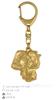 Dogo Argentino - Gilded Key Ring with Dog In Gift Box, Handbag Decoration, Luxury Accessory by Art-Dog Brand