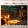 2D Magical Wizard Library Backdrop, Halloween & Witchcraft Photo Booth
