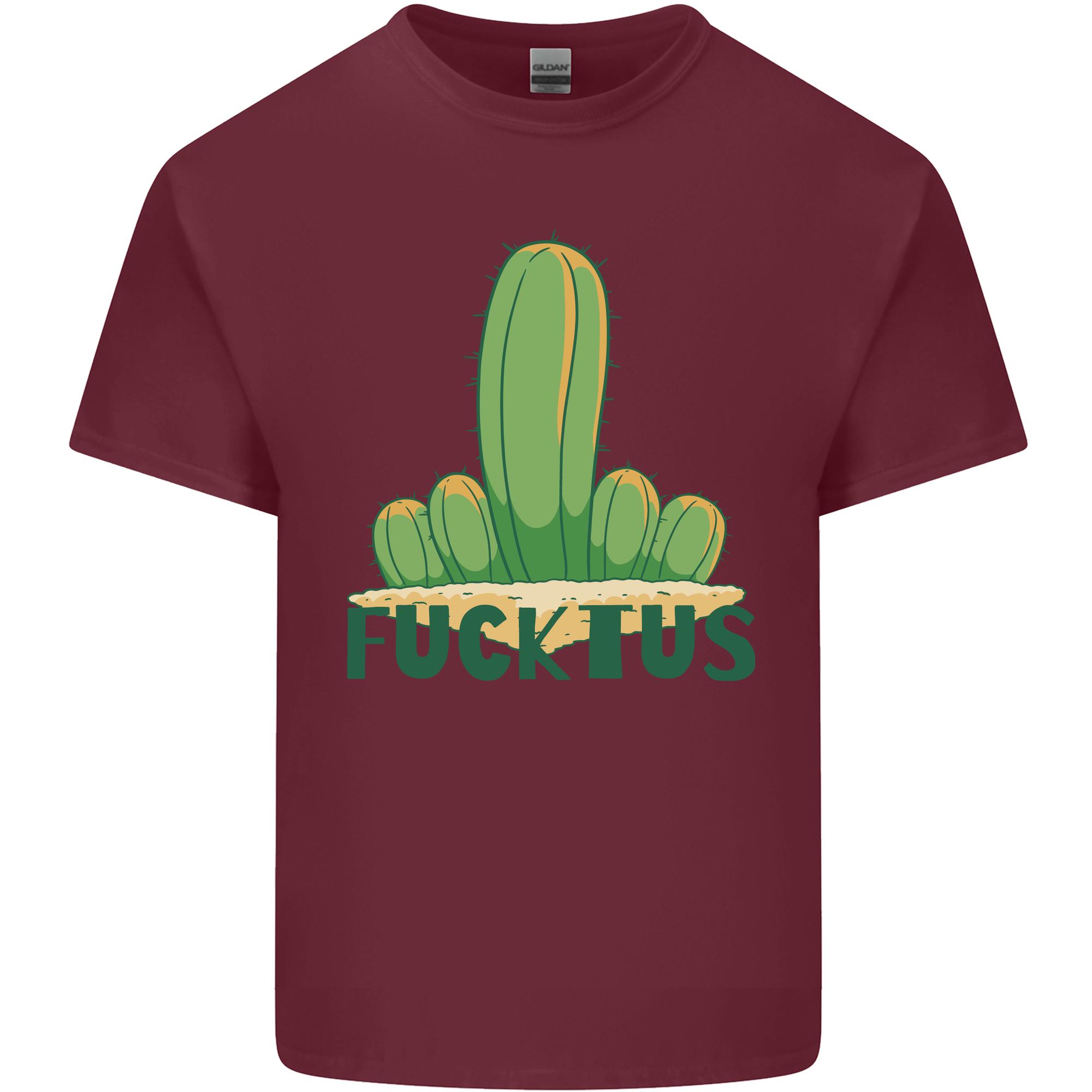 Fucktus Funny Cactus House Plants Offensive Unisexs Light Cotton TShirt S