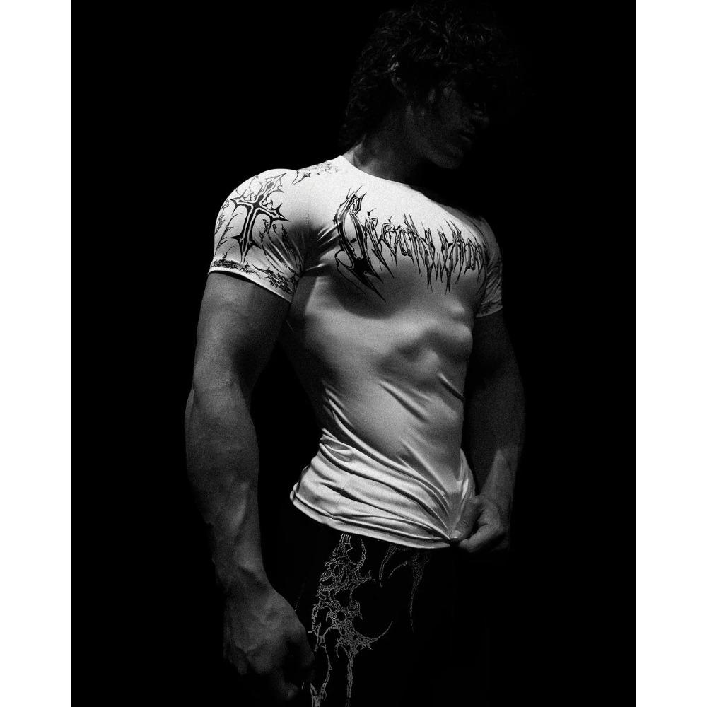 Men's Fitness Clothes Short Sleeved Sports Fitness Quick Drying Tight Fitting Clothes