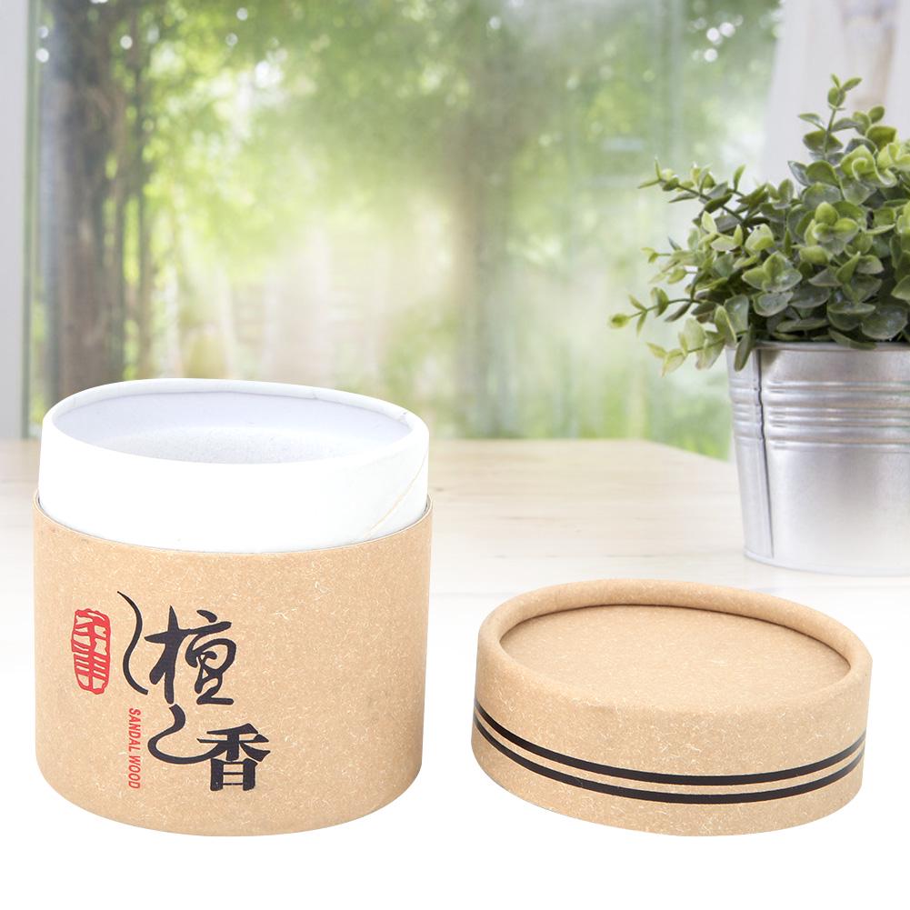 Cutie cu 48 de plăcuțe Tămâie Naturală în Formă de Spirală Aromaterapie Acasă Interior 4 Ore Tămâie Spiralată cu Lemn de Santal (# 1)