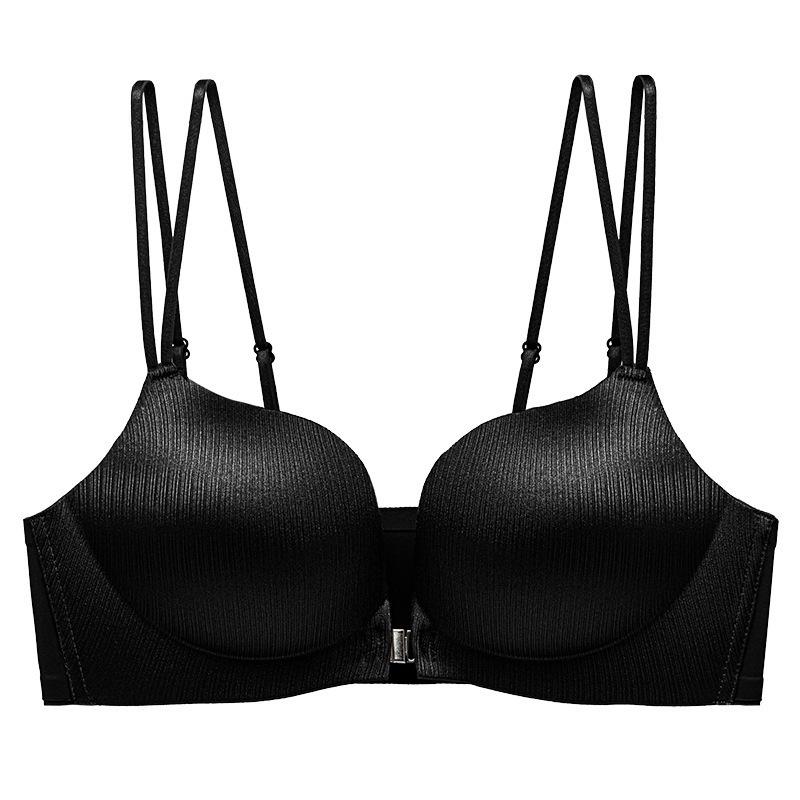 [All Gather Here] Traceless Front Buckle Type Small Chest Gathering Bra Sexy French Upper Support Without Steel Ring Underwear Beautiful Back