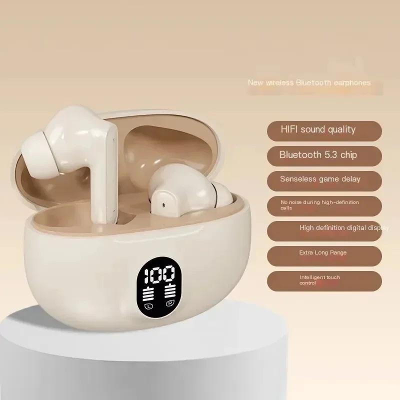 

895B Wireless Headsets Bluetooth Earphone 5.3 ENC Earbuds LED Power Display TWS Sport Headphone with Mic for Smart Phone хаки