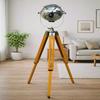 Handcrafted Wooden Tripod Spotlight Lamp Table Lamp Industrial Nautical Searchlight Home Office Decor