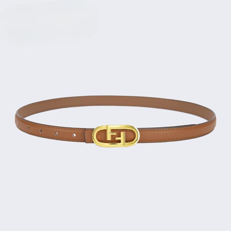 Women's Summer Versatile Ins Trendy and Fashionable Personalized Decorative Cross Pattern New Genuine Leather Retro Trousers Belt Thin
