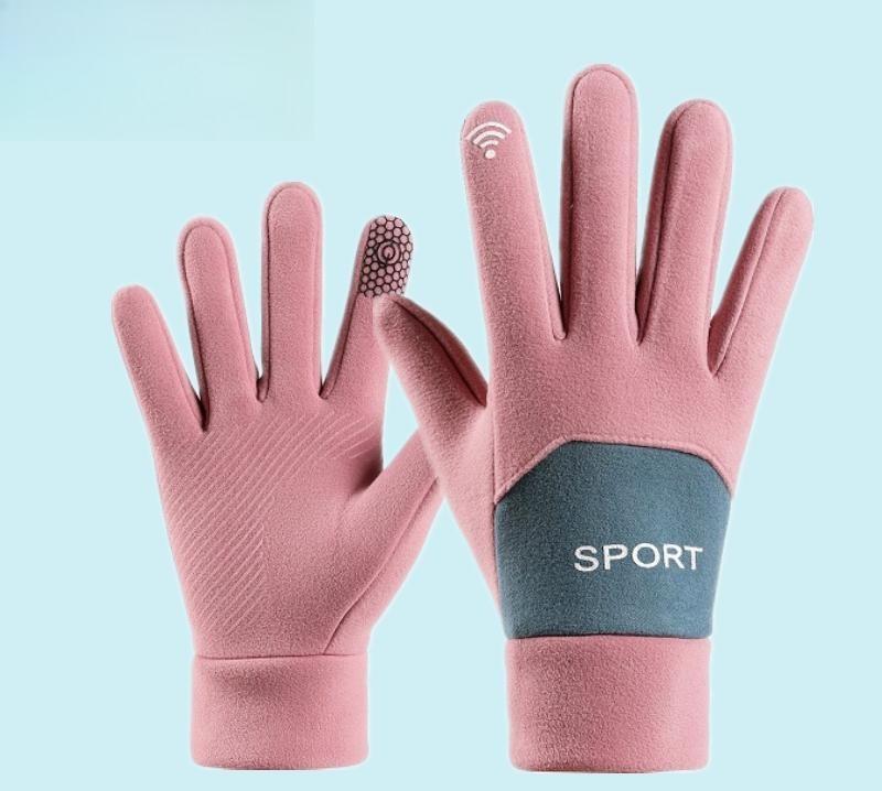 1 Pair Women Winter Touchscreen Gloves Fleece Lined Thickened Thermal for Driving Cycling Sports Anti Slip Cold Proof Gloves