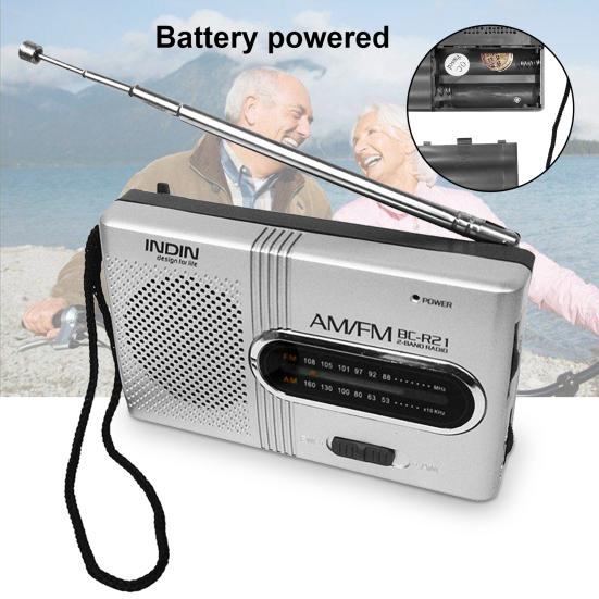 BC-R21 Portable Radio Multifunctionl Built-in Speaker Strong Signal Full Band FM Stereo Radio