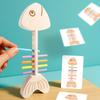 Educational Fish Bone Matching Game 60 Double-Sided Cards 120 Question Cards Wooden Puzzle Toy for Cognitive Development and Learning