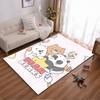 Cartoon Bear Print Carpet with Pink Stripes, Cute Animal Design Rug Suitable for Use As an Anti-slip for Living Room Bedroom Sofas