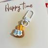 Keychain Pendant 1:1 Realistic Breakfast Food Shape Bag Charm Portable Resin Keyring with Metal Buckle