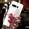 For Google Pixel 10 9 Pro XL Silicone Phone Soft Case For Google Pixel 9A 8A 7A 6A 5 Cover Shell Strawberry Cat Cartoon