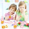 Creative Easter Bunny Candy Boxes with Paper Lollipop Holders and Greeting Cards for Family Gift Exchange