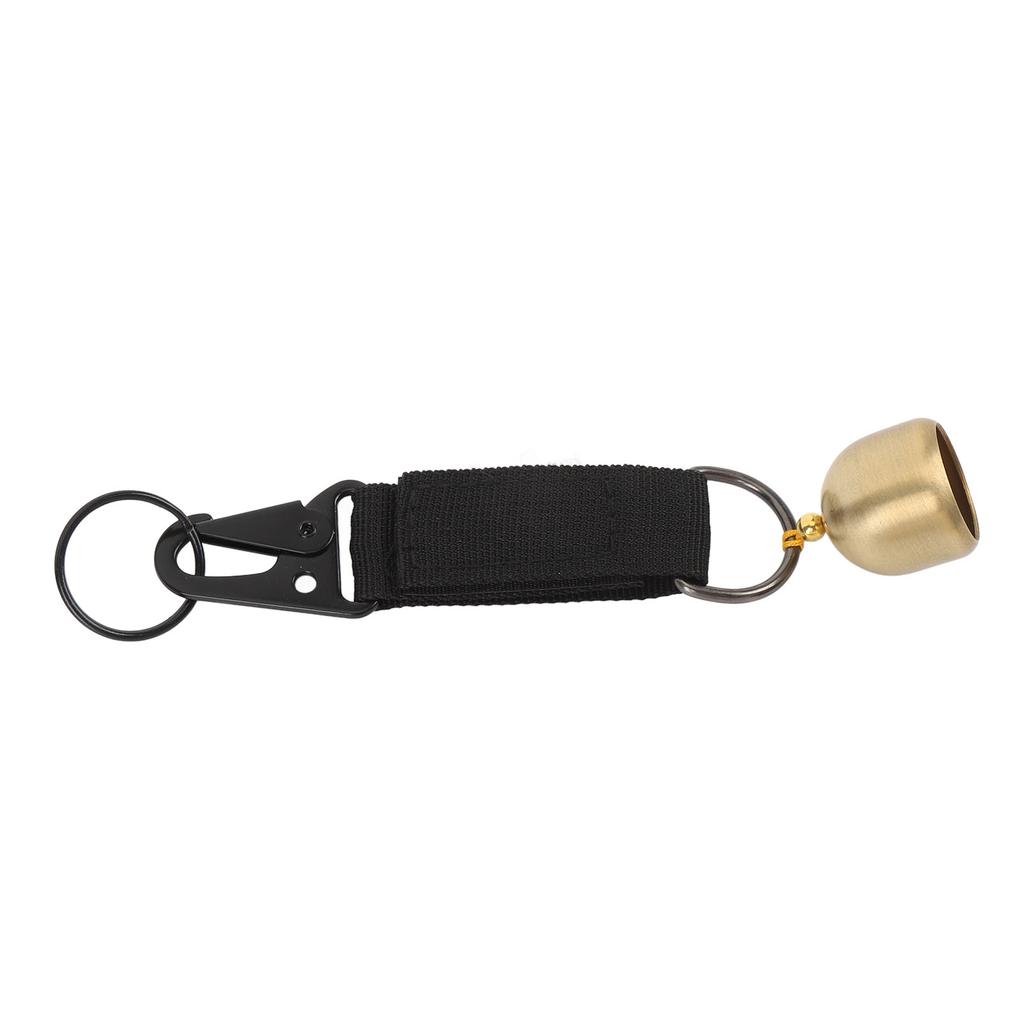 Bear Bell Thickened Webbing Brass with Snap Hook Clear Sound Keychain Bell for Outdoor Climbing